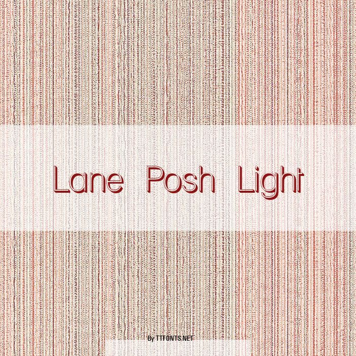 Lane Posh Light example